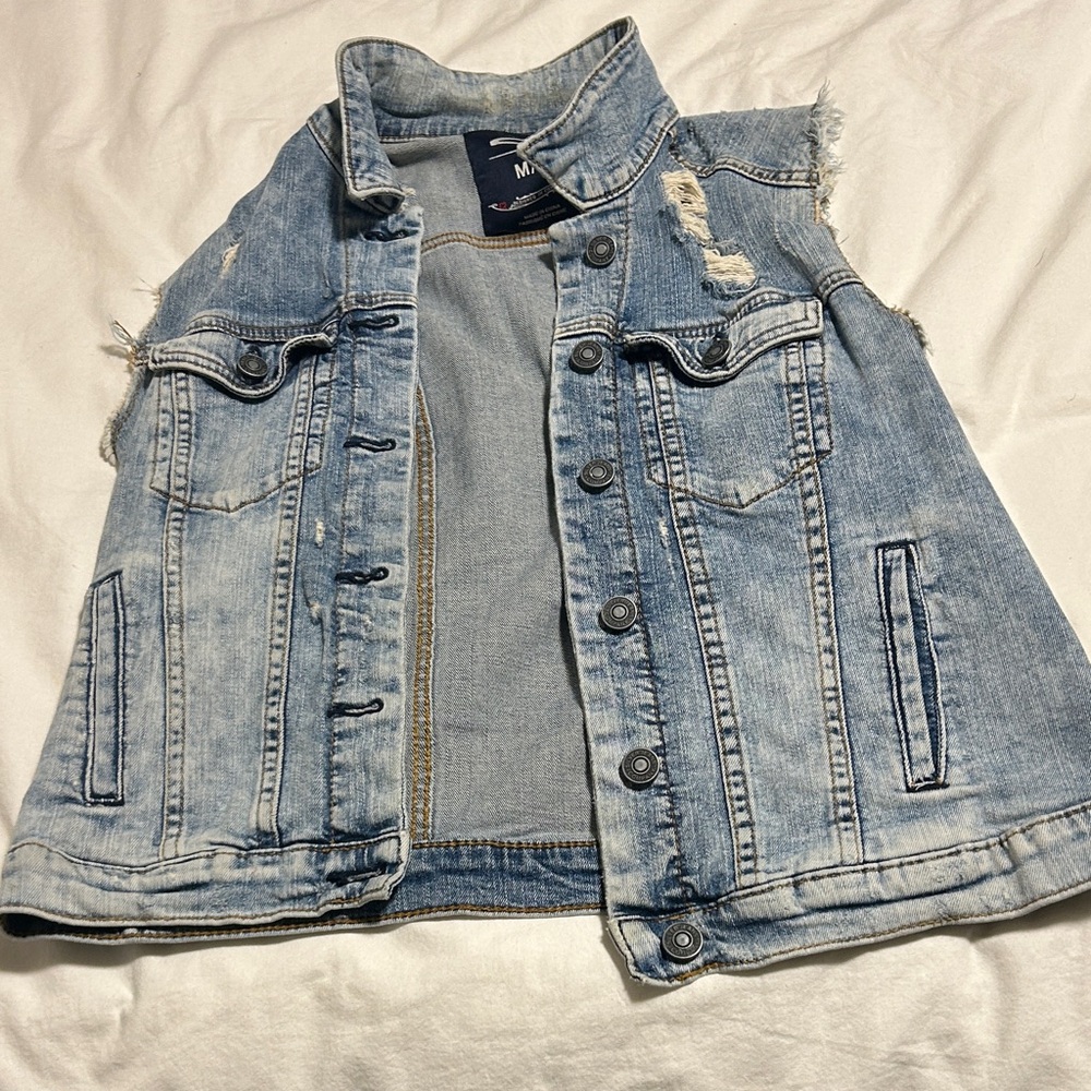 Silver Jeans Light Blue Denim Vest